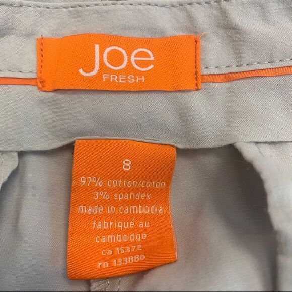 JOE fresh light gray Bermuda shorts Sz 8 - Picture 5 of 10